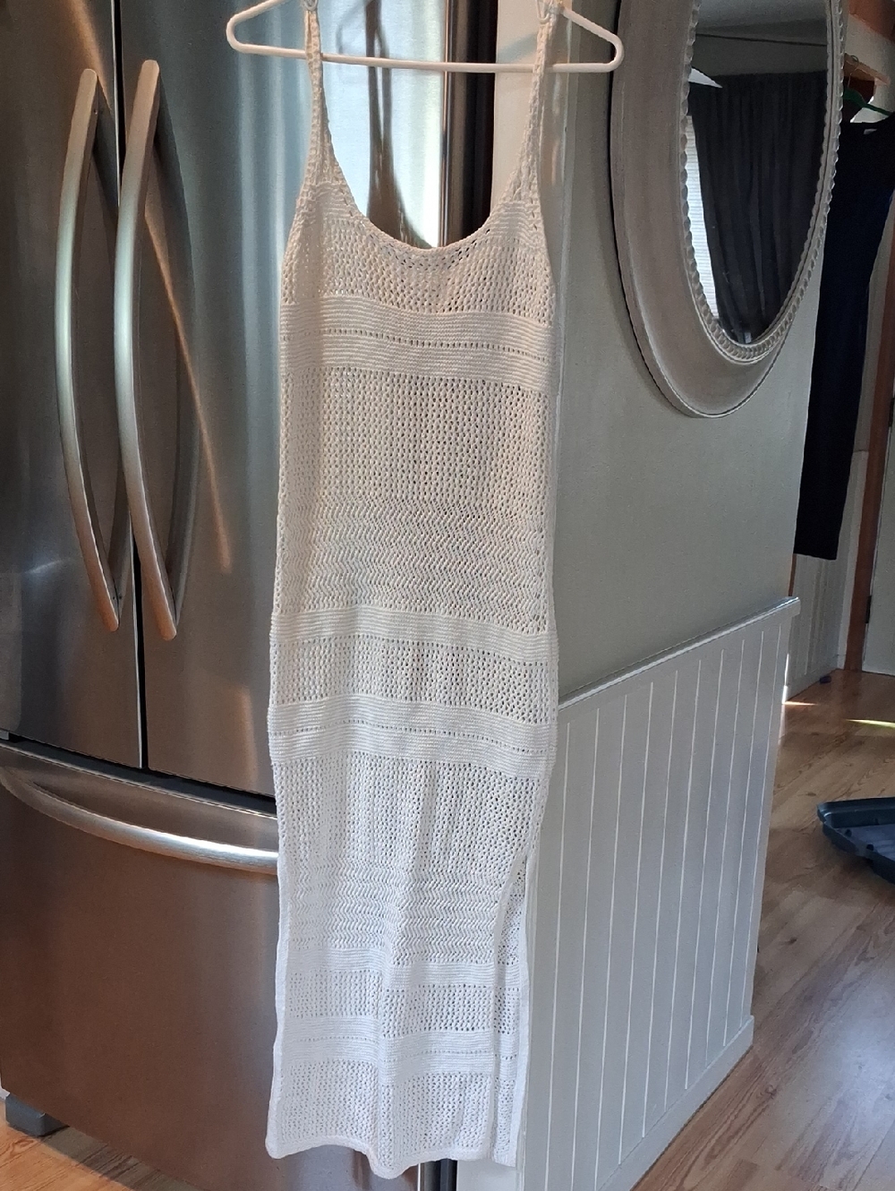 Abercrombie & Fitch Cream Crochet Knit Dress
